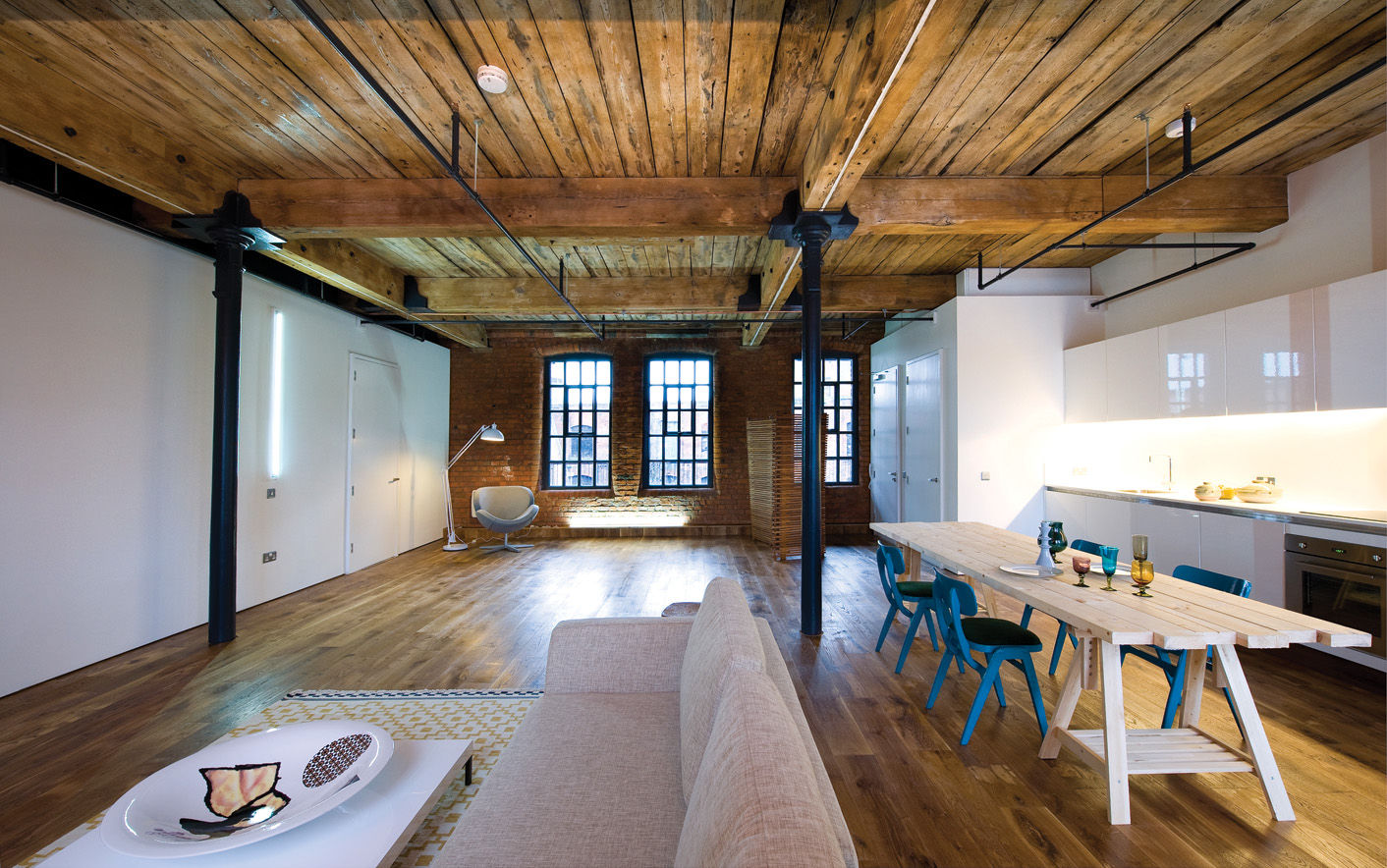 Albert Mill Apartments in Manchester, Studio Maurice Shapero Studio Maurice Shapero Modern Living Room