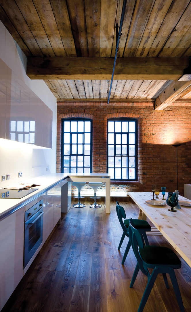 Albert Mill Apartments in Manchester, Studio Maurice Shapero Studio Maurice Shapero Cozinhas modernas