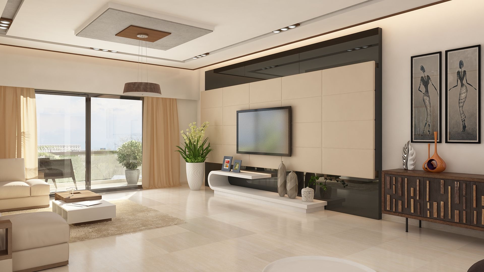 2 BHK Apartment Interior Design, Ghar360 Ghar360
