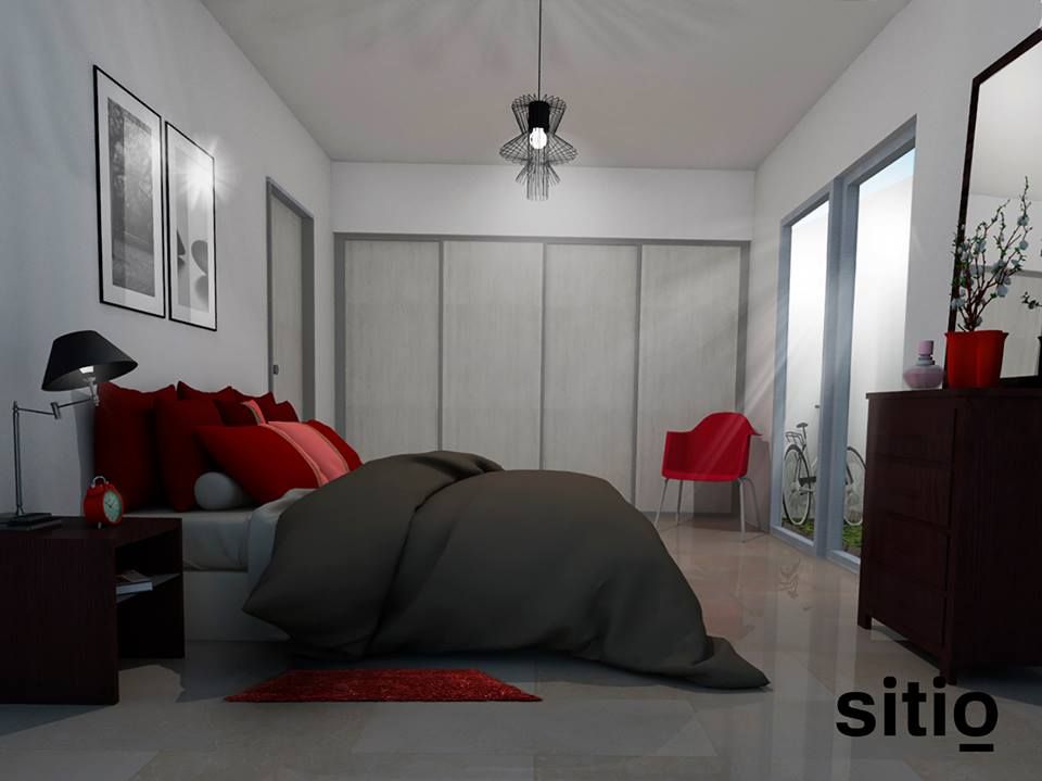 s i t i o / soporte visual / Inmobiliaria Ciudad de Cordoba, Sitio Sitio モダンスタイルの寝室