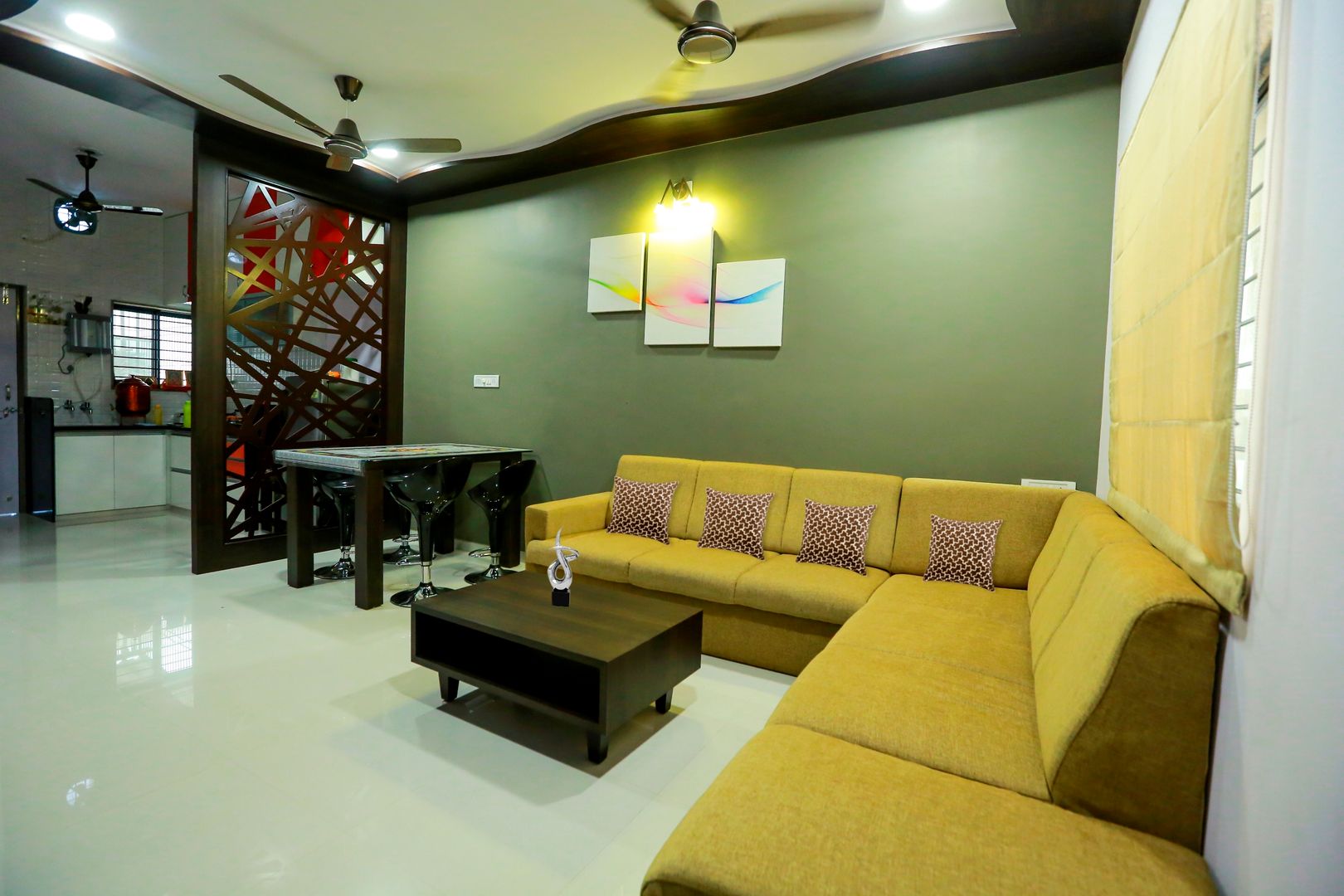 3 BHK Duplex, ZEAL Arch Designs ZEAL Arch Designs Salas de estar modernas