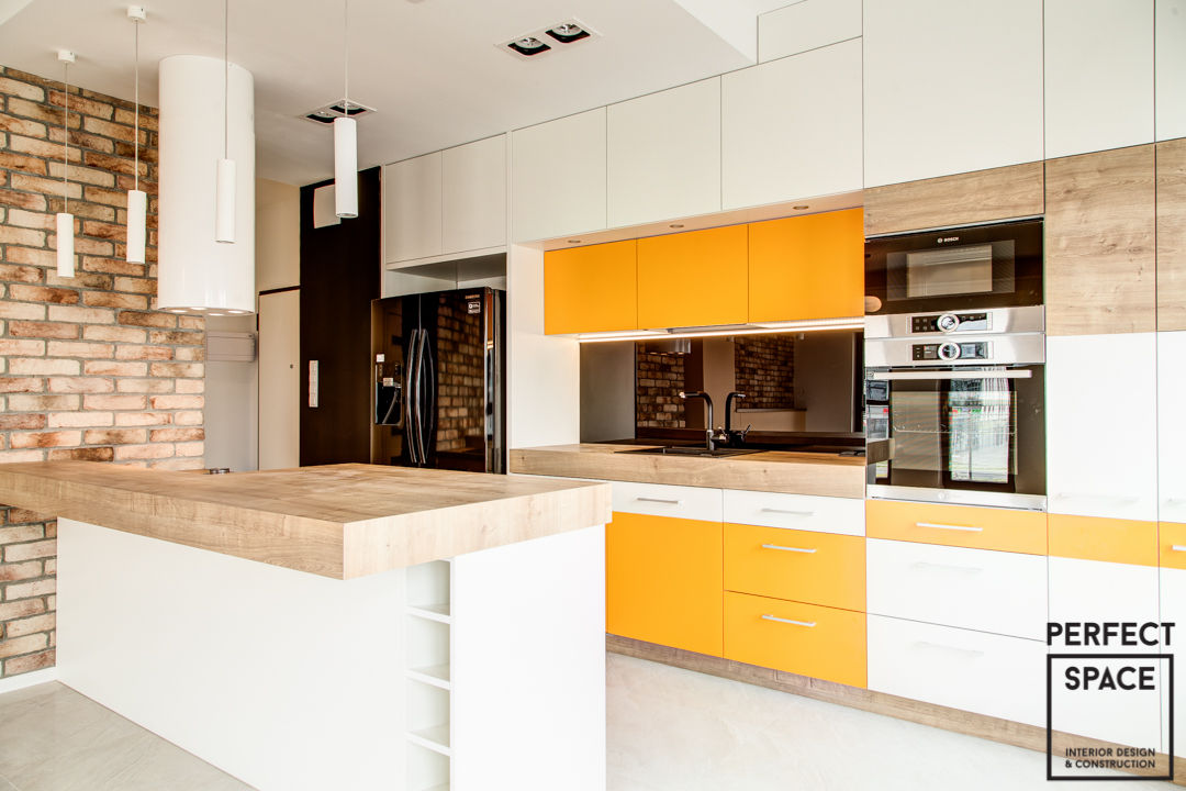 Mieszkanie w kolorze, Perfect Space Perfect Space Modern Kitchen