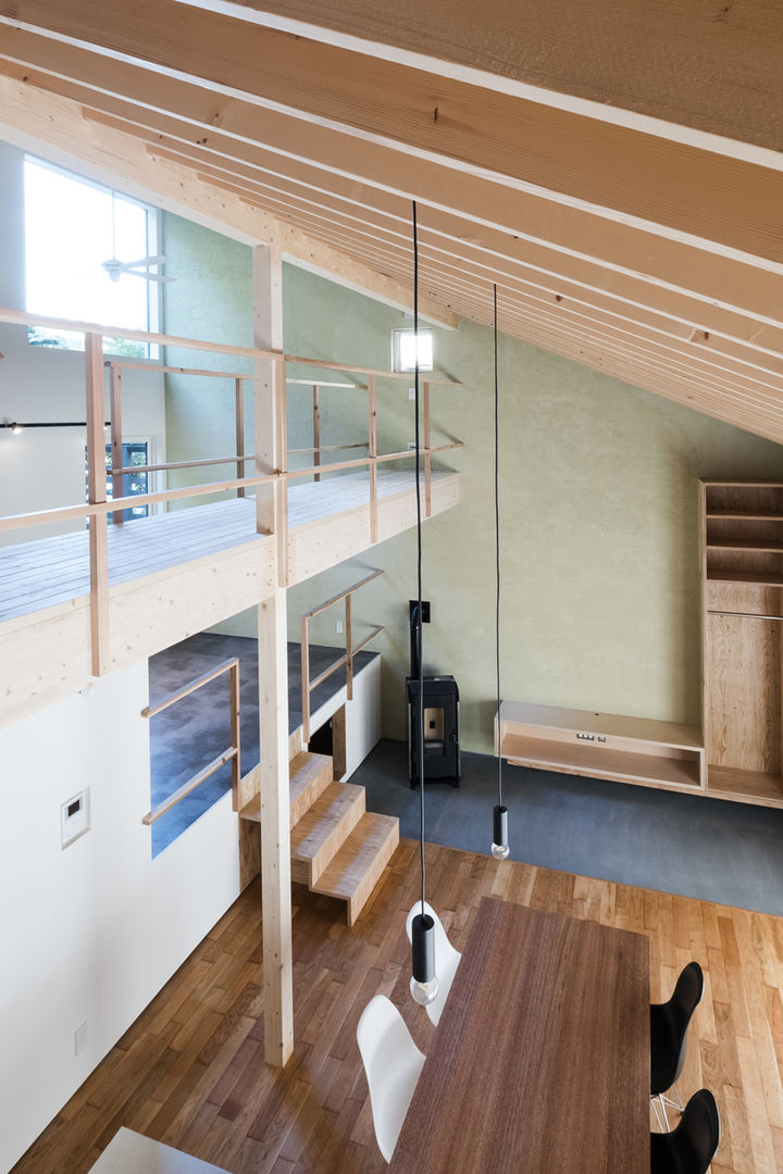 奏でる家, 一級建築士事務所 Atelier Casa 一級建築士事務所 Atelier Casa Murs & Sols originaux Bois massif Multicolore