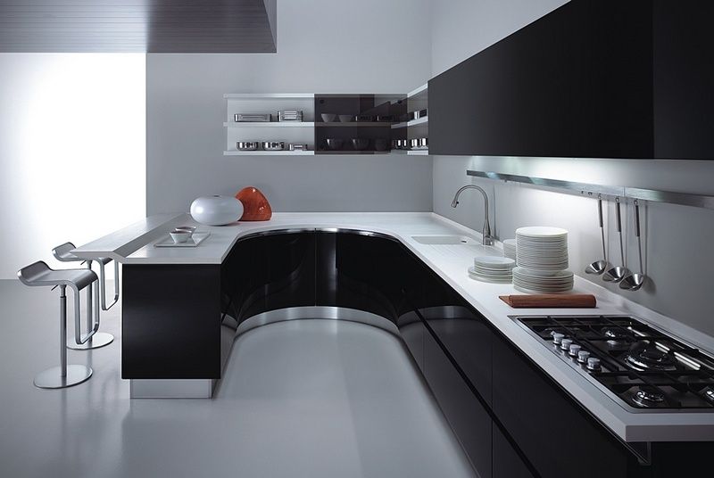 homify Modern kitchen Cabinets & shelves