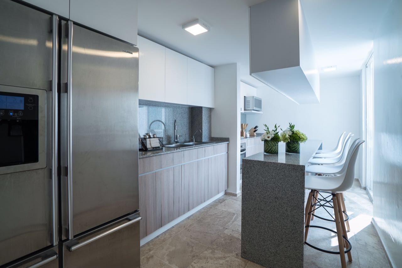 COCINA EN CDMX II, HO arquitectura de interiores HO arquitectura de interiores 모던스타일 주방