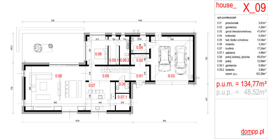 Projekty domów - House x09 - DomPP.pl, Majchrzak Pracownia Projektowa Majchrzak Pracownia Projektowa