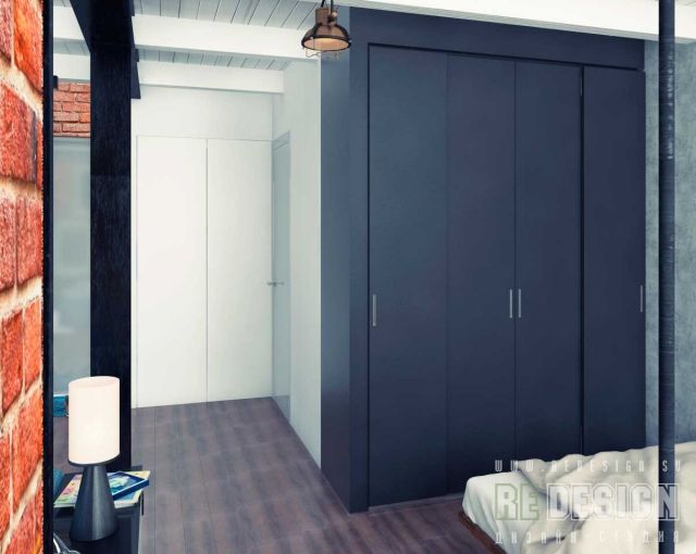 Однокомнатная квартира в стиле Loft , Студия дизайна интерьера "REDESIGN" Студия дизайна интерьера 'REDESIGN' Minimalist Koridor, Hol & Merdivenler