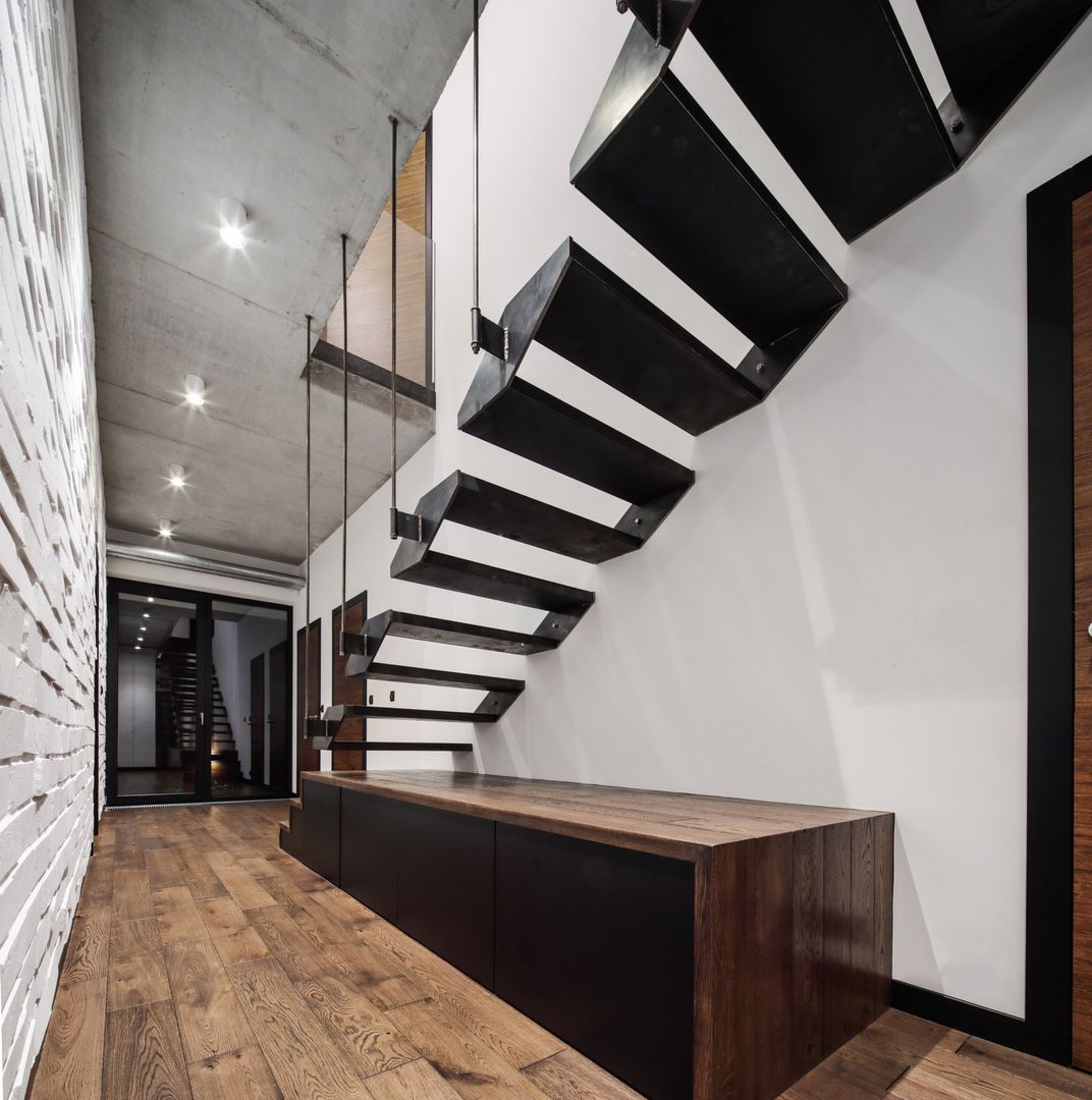 FRA HOUSE, BECZAK / BECZAK / ARCHITEKCI BECZAK / BECZAK / ARCHITEKCI Modern Corridor, Hallway and Staircase