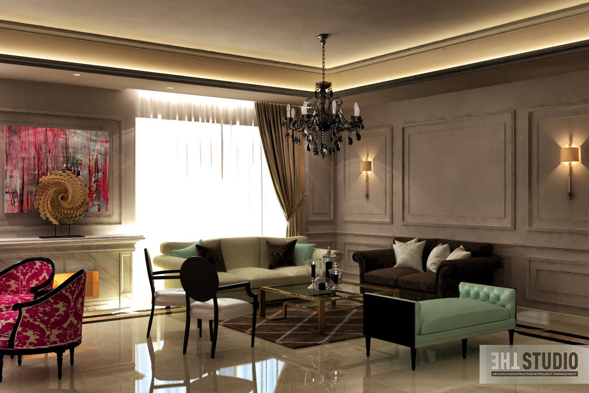 Lake View-Cairo homify Modern Living Room interior,design,entrance,reception,newclassic