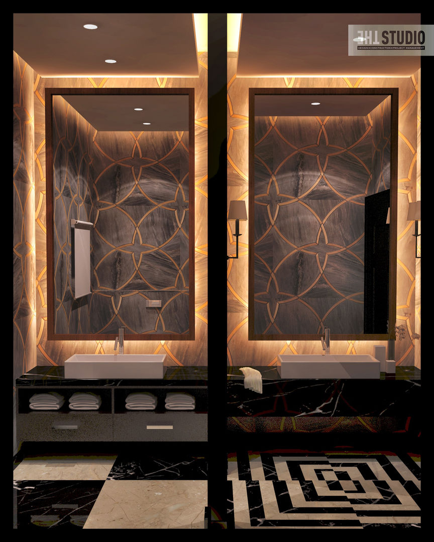 Lake View-Cairo homify Modern Bathroom interior,design,guest_bathroom,contemporary