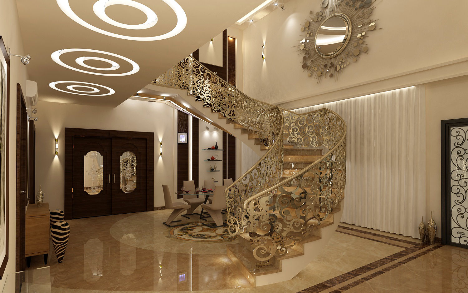 تصاميم داخلية فيلا سكنية (1), rashaatalla rashaatalla درج Stairs