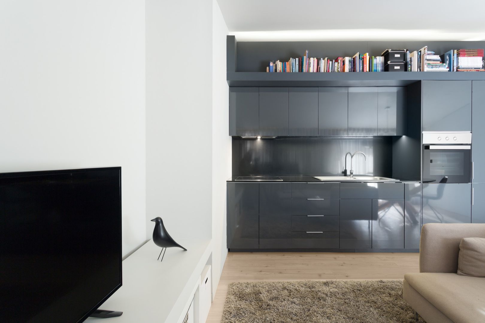 SS Apartment, PAULO MARTINS ARQ&DESIGN PAULO MARTINS ARQ&DESIGN Minimalistische woonkamers