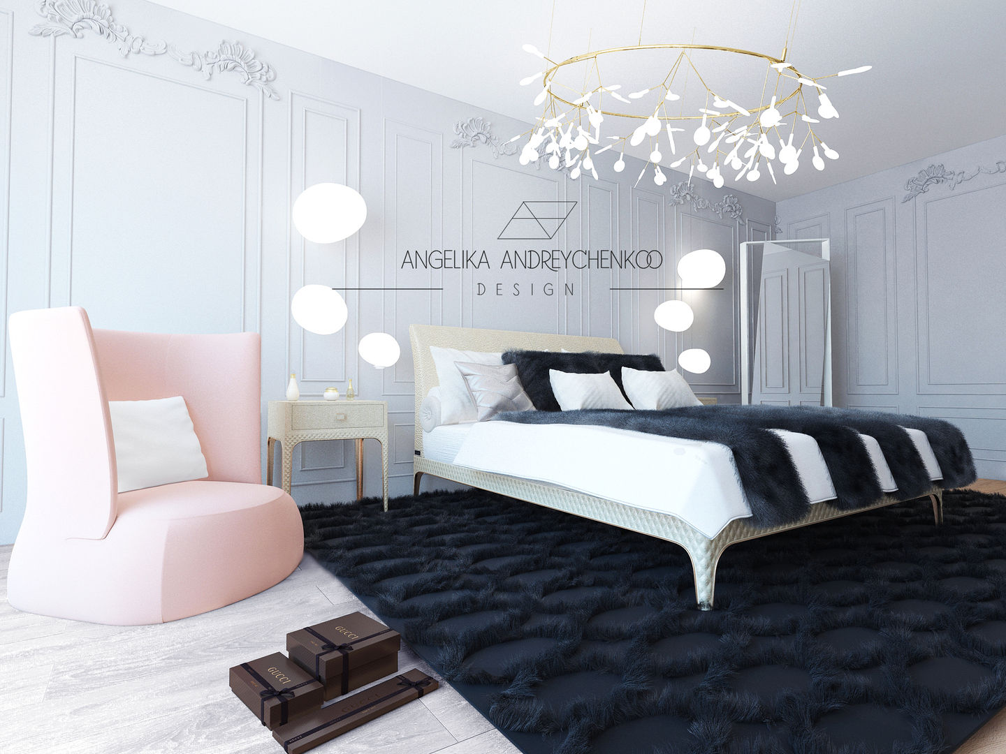 Neoclassical, Андрейченко Анжеликa Андрейченко Анжеликa Minimalist bedroom