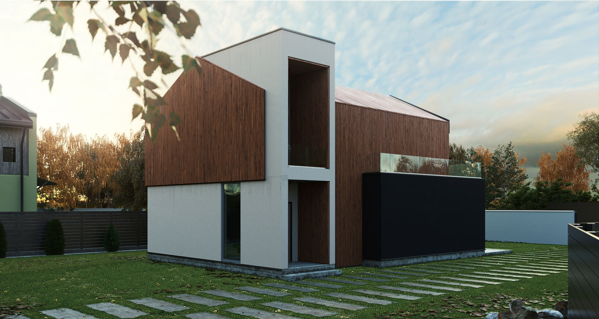 GR-4 HOUSE, Grynevich Architects Grynevich Architects Будинки Інженерне дерево Прозорий