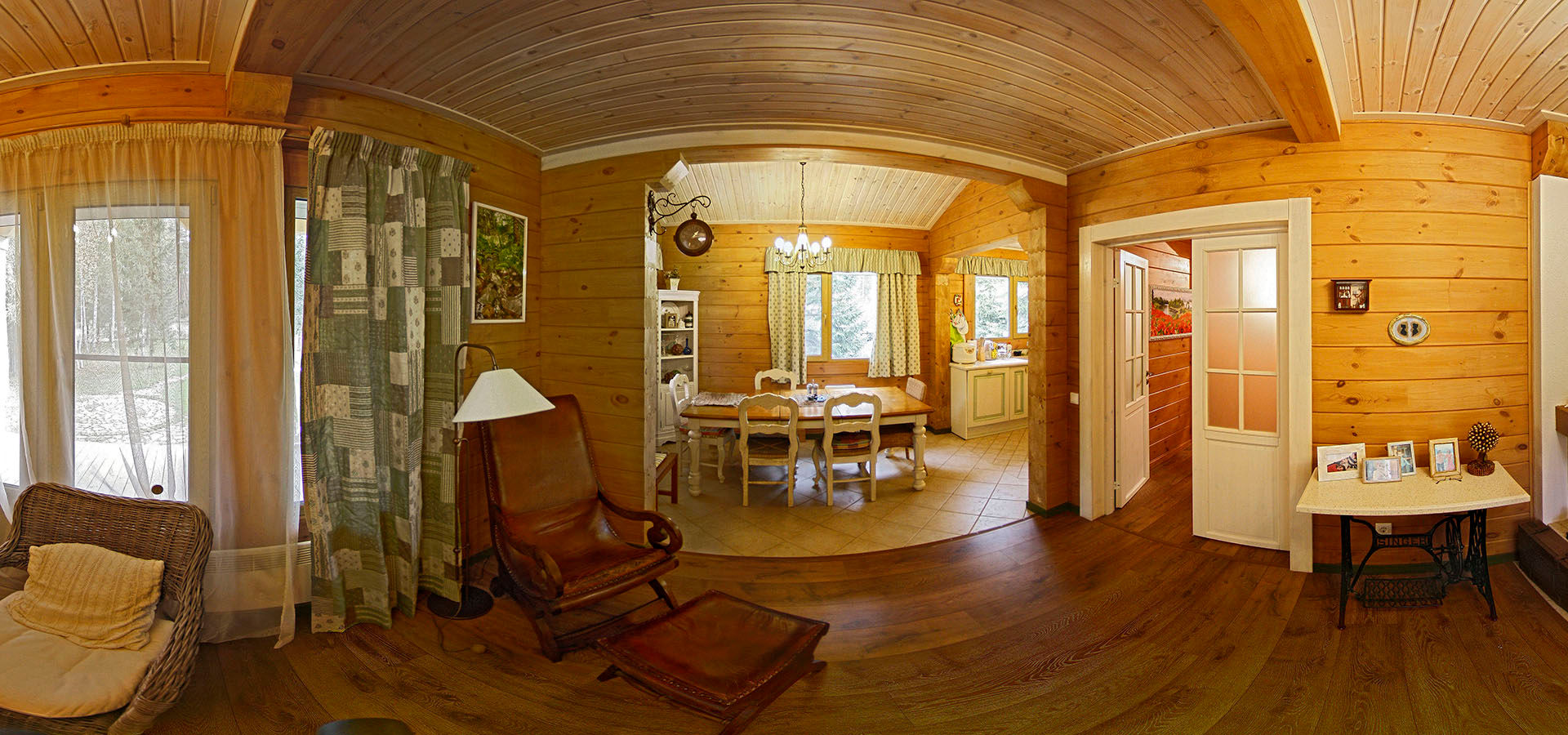 Загородный дом из клееного бруса, Дмитрий Кругляк Дмитрий Кругляк Rustic style dining room Wood Wood effect