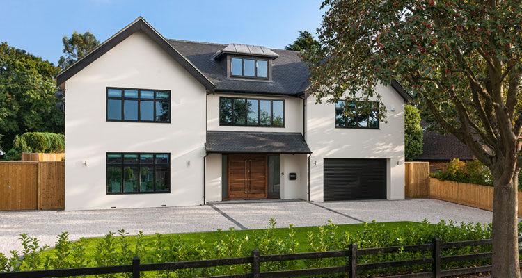 Modern Front Door in american black walnut Evolution Panels & Doors Ltd Modern Windows and Doors Wood Wood effect Front Door