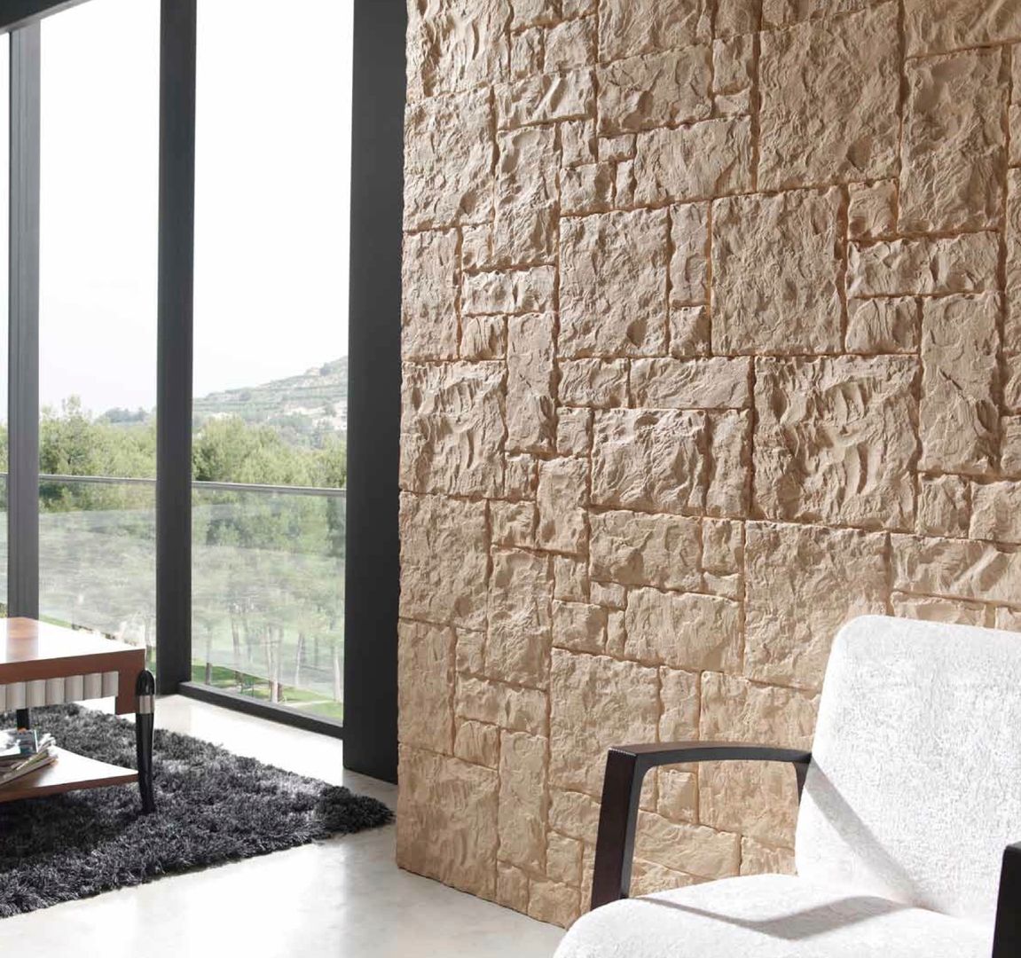 TotalStone reproduce la textura y el color de la piedra, el ladrillo y la pizarra. FORMICA Venezuela Paredes y pisos de estilo moderno Piedra
