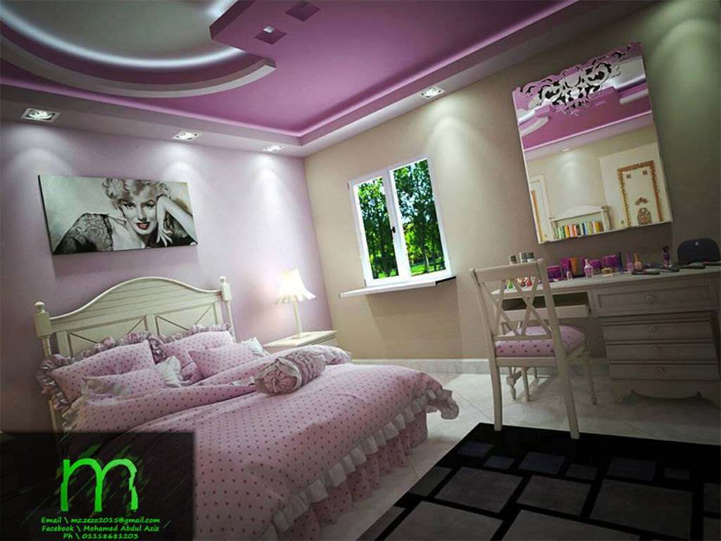 bedroom EL Mazen For Finishes and Trims غرفة نوم خشب معالج Transparent