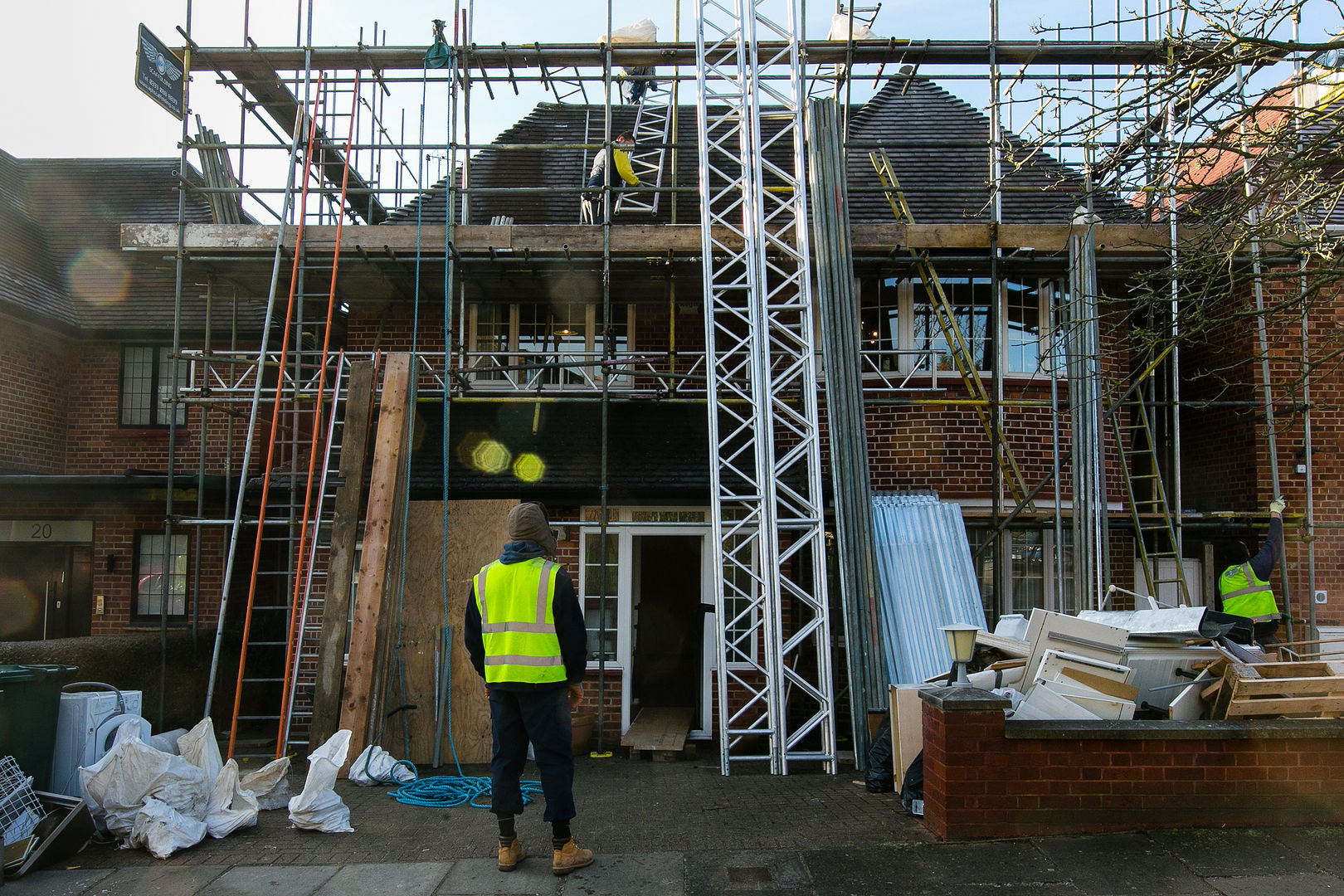 front of the house - before POWER 2 BUILD LTD