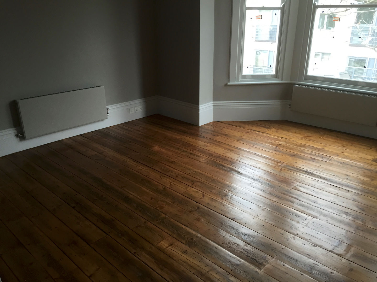 Reclaimed Pine floorboards The British Wood Flooring Company Living room Reclaimed Pine floorboards