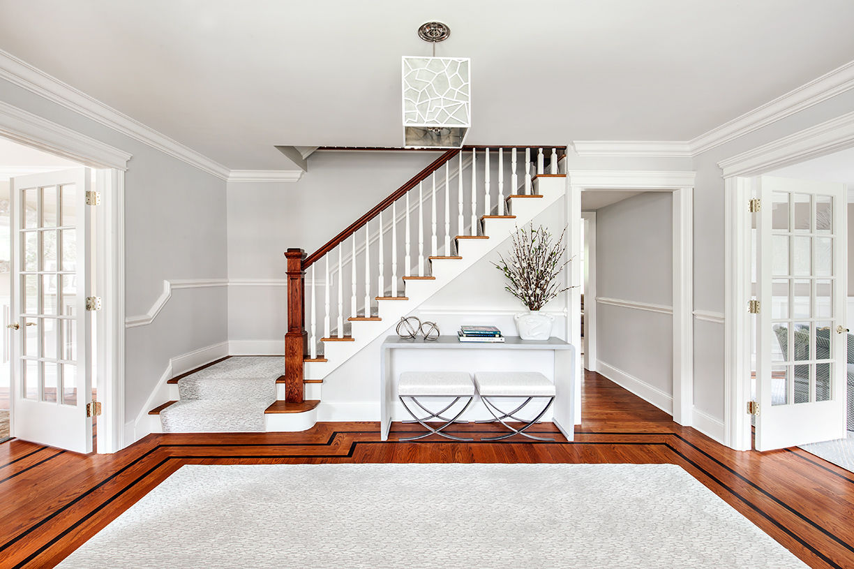 Foyer Clean Design Modern corridor, hallway & stairs