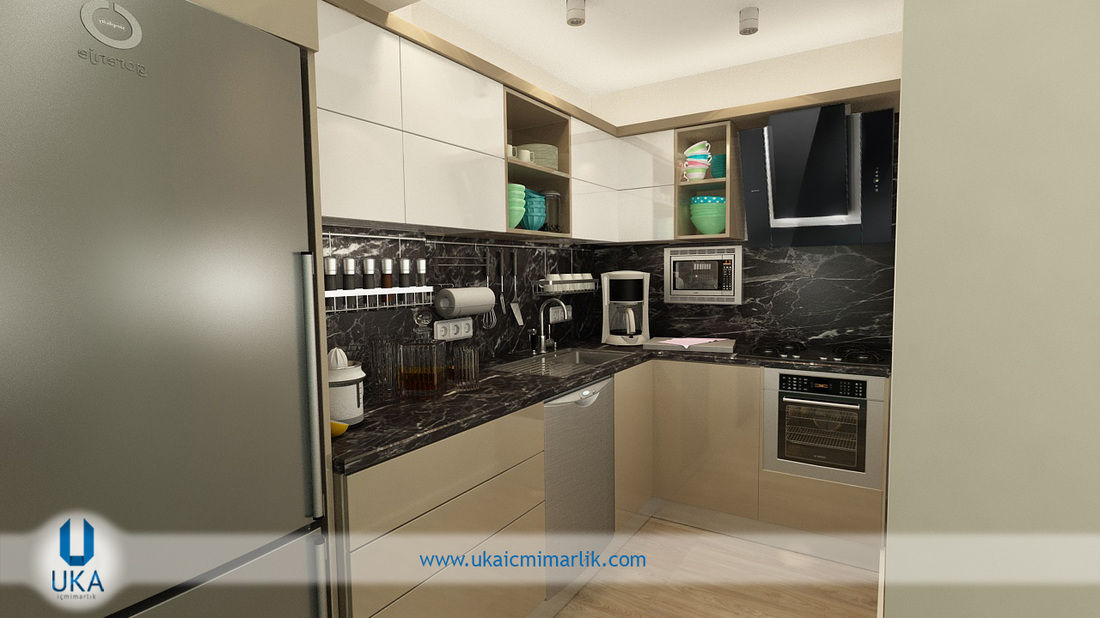 Yazlık ev izmir çeşme boyalık, Uka İçmimarlık Uka İçmimarlık Kitchen MDF