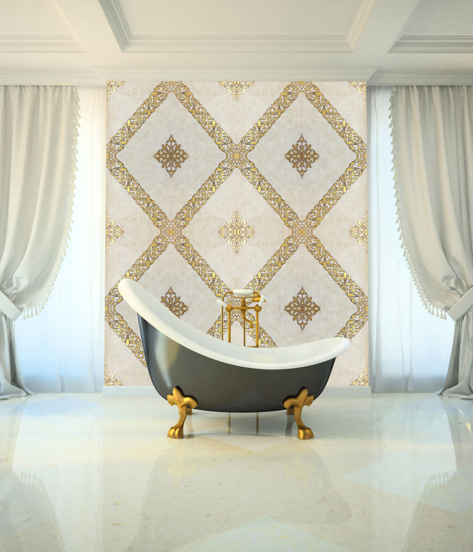 Decorative Tiles, Elalux Tile Elalux Tile Ванная комната в стиле модерн Мрамор