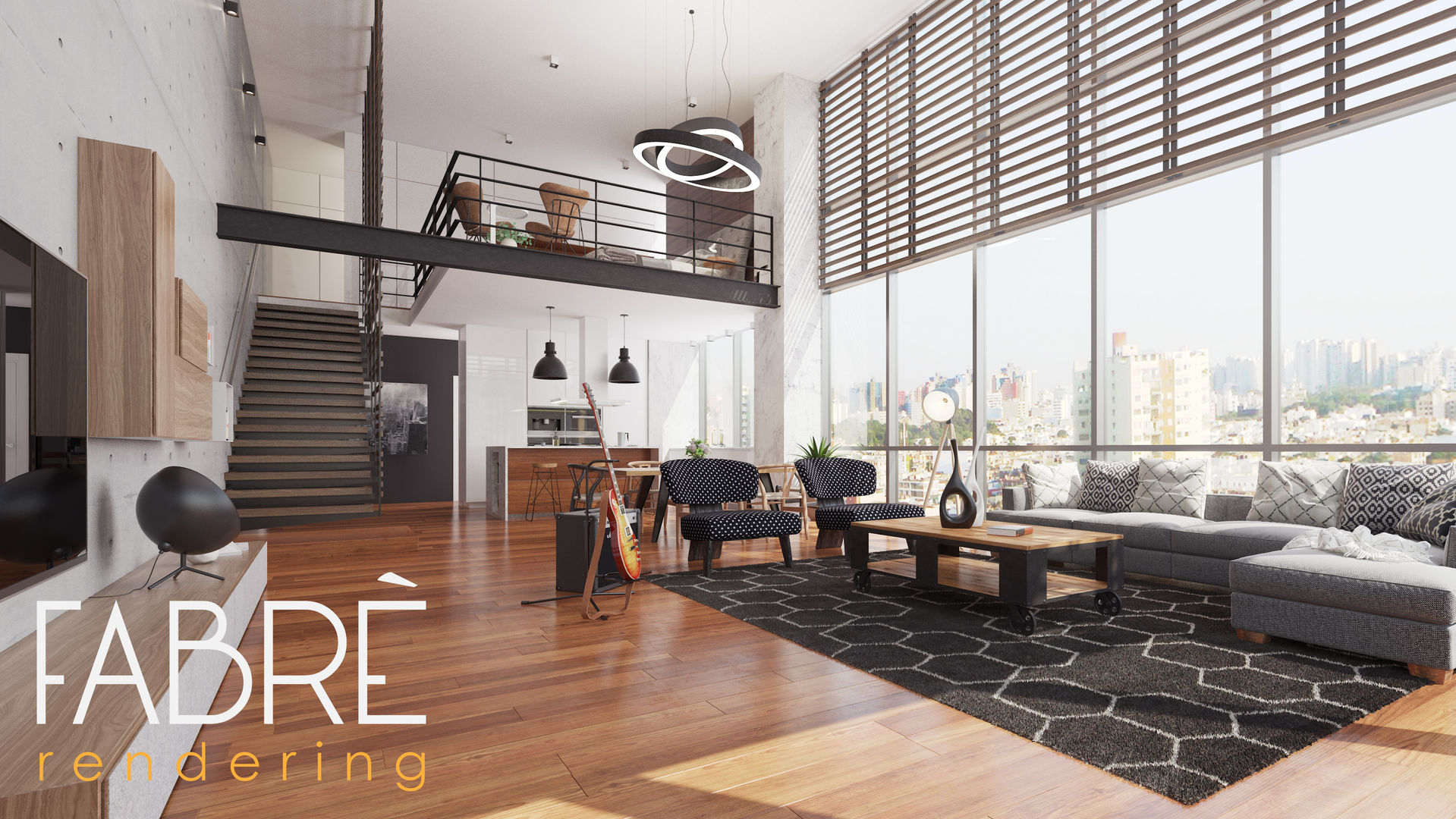 LOFT, FABRE STUDIOS FABRE STUDIOS غرفة المعيشة