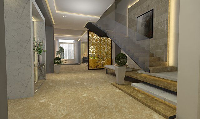 homify Modern corridor, hallway & stairs