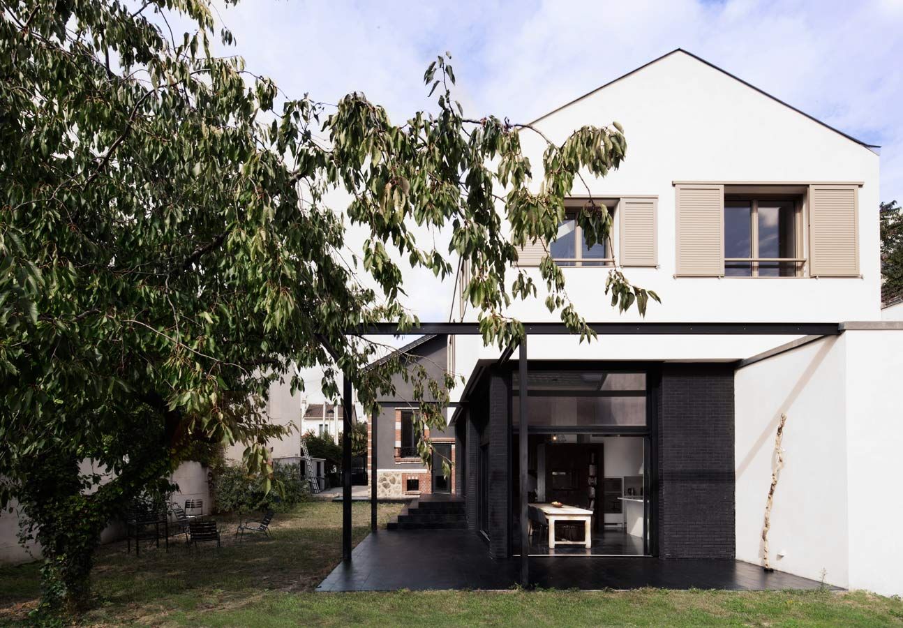 R-HOUILLES, Florence Gaudin architecte Florence Gaudin architecte Modern home Bricks