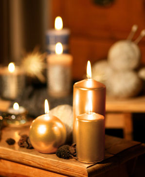 Gold Pillar Candles The London Candle Company Classic style houses Accessories & decoration