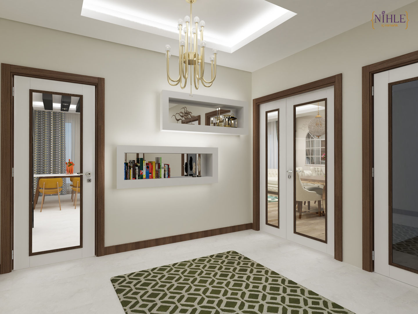 homify Modern corridor, hallway & stairs