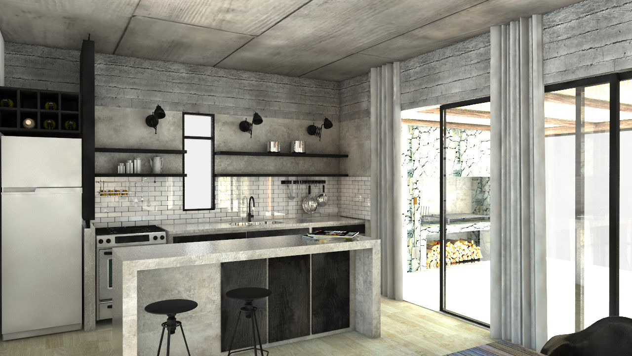 Casa ES - Proyecto, FAARQ - Facundo Arana Arquitecto & asoc. FAARQ - Facundo Arana Arquitecto & asoc. Modern kitchen