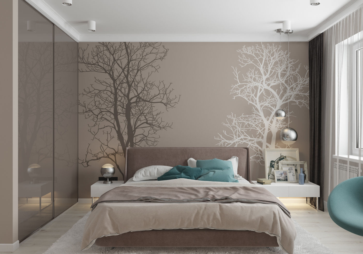 Квартира-студия в современном стиле. Бюджетный вариант!, "PRimeART" 'PRimeART' Minimalist bedroom