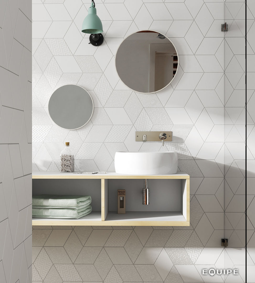Rhombus Wall / Floor Tile, Equipe Ceramicas Equipe Ceramicas Minimalist style bathroom