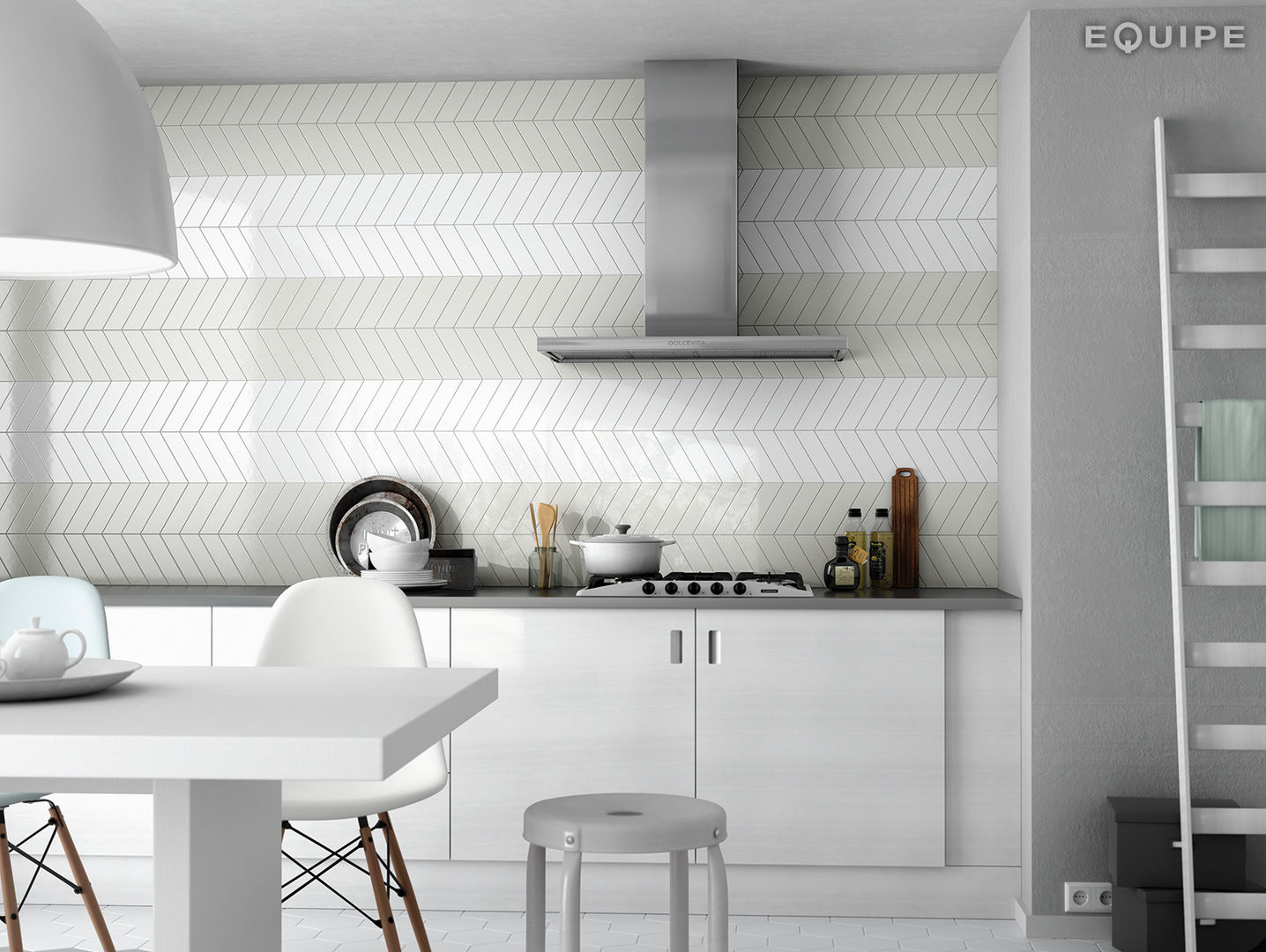 Chevron Wall Tile, Equipe Ceramicas Equipe Ceramicas Modern kitchen Ceramic