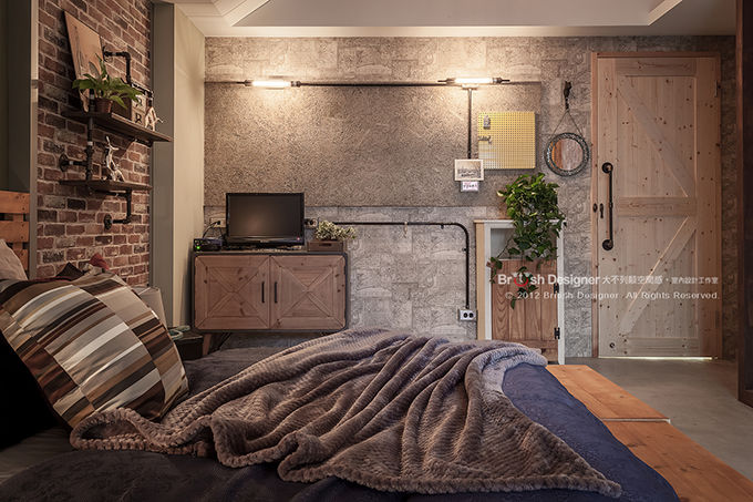 輕工業風-臥室 大不列顛空間感室內裝修設計 Asian style bedroom