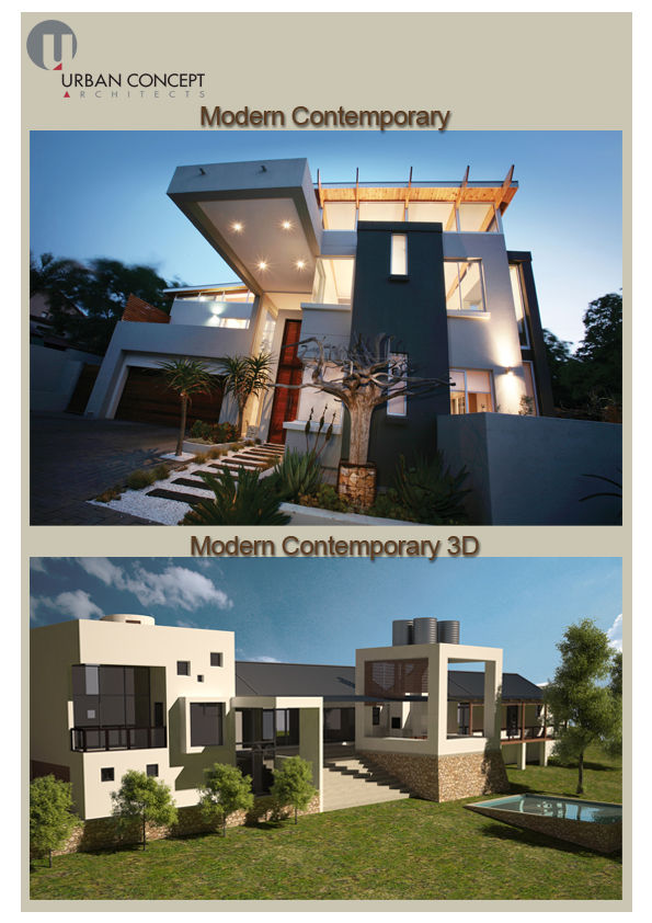 Modern contemporary, Urban concept architects Urban concept architects Modern houses کنکریٹ