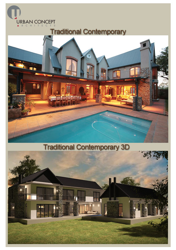 Traditional contemporary, Urban concept architects Urban concept architects Country style houses Stone