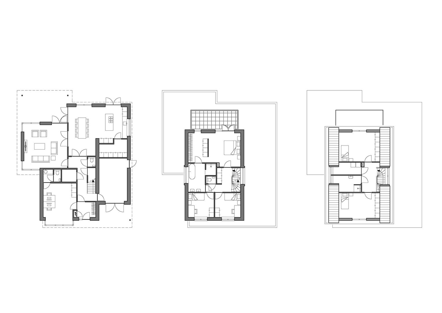 Plattegrond Villa Delphia 現代房屋設計點子、靈感 & 圖片