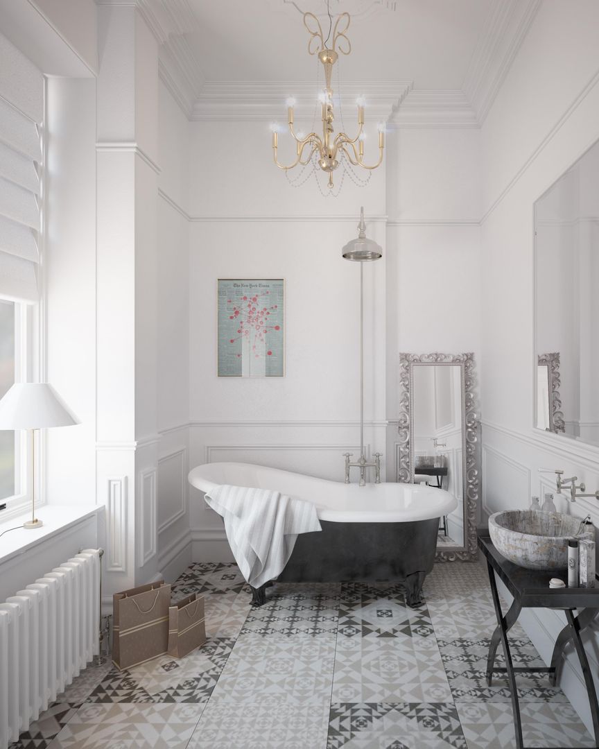 Bathroom CGI Visualisation #1 White Crow Studios Ltd Bathroom سرامک