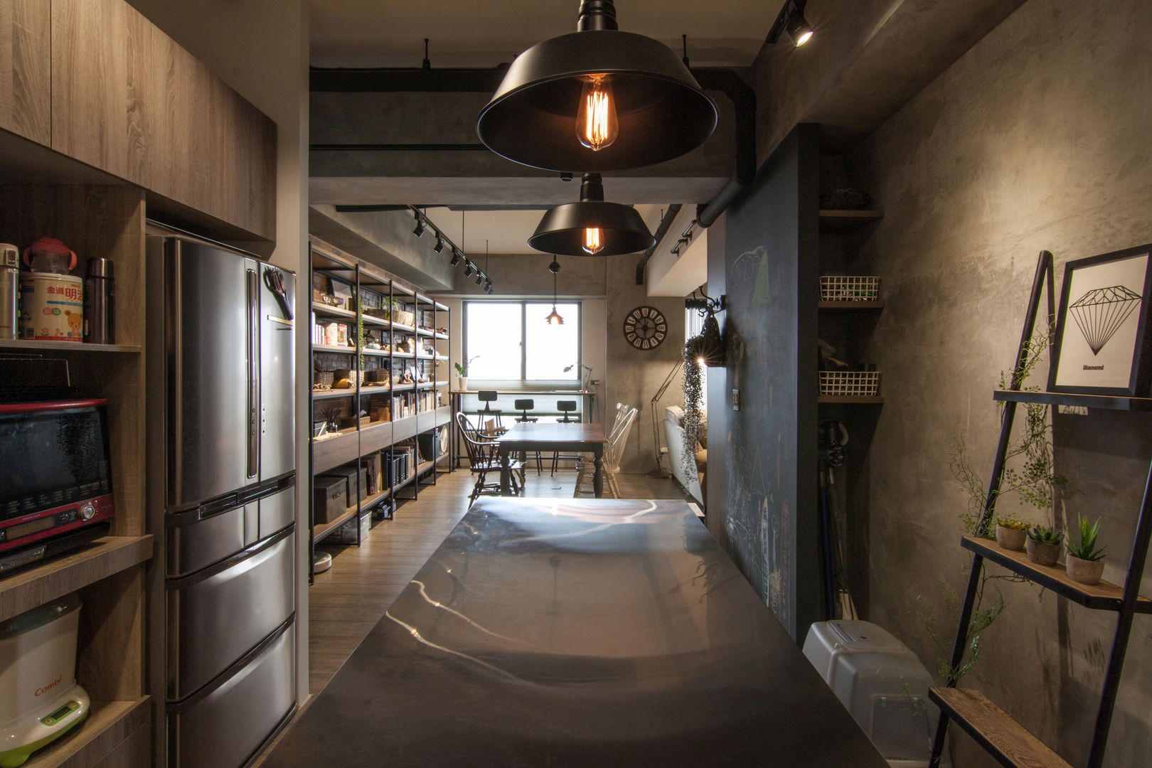 HWH house, 珞石設計 LoqStudio 珞石設計 LoqStudio Cocinas de estilo industrial