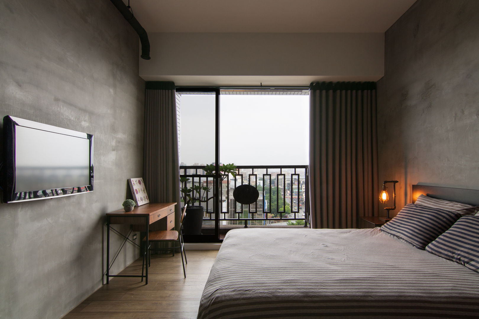 HWH house 珞石設計 LoqStudio Industrial style bedroom