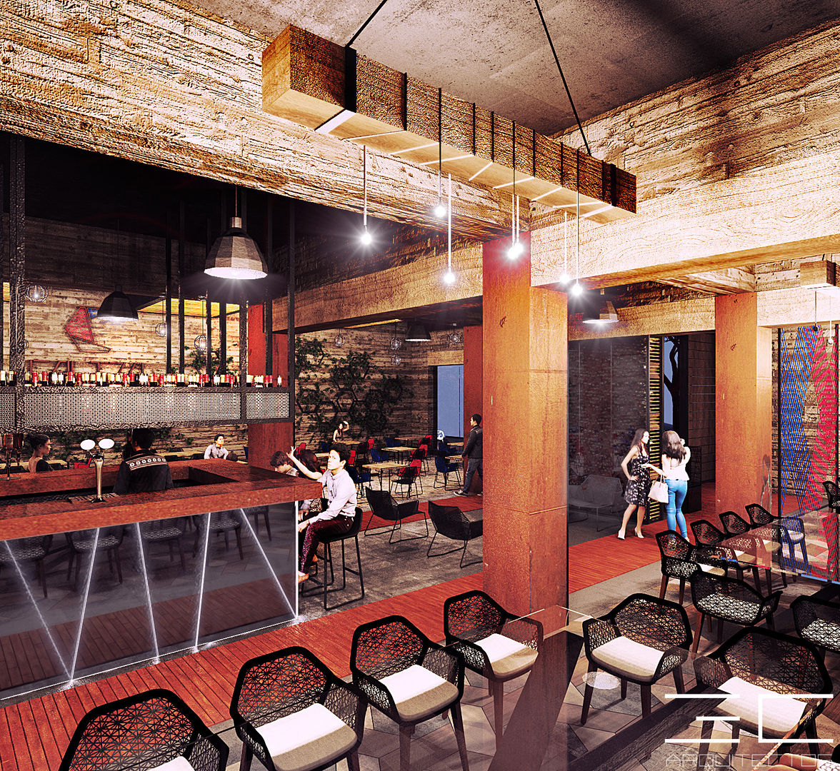 Moderno diseño de bar con toque rústico por arquitectos de León | homify