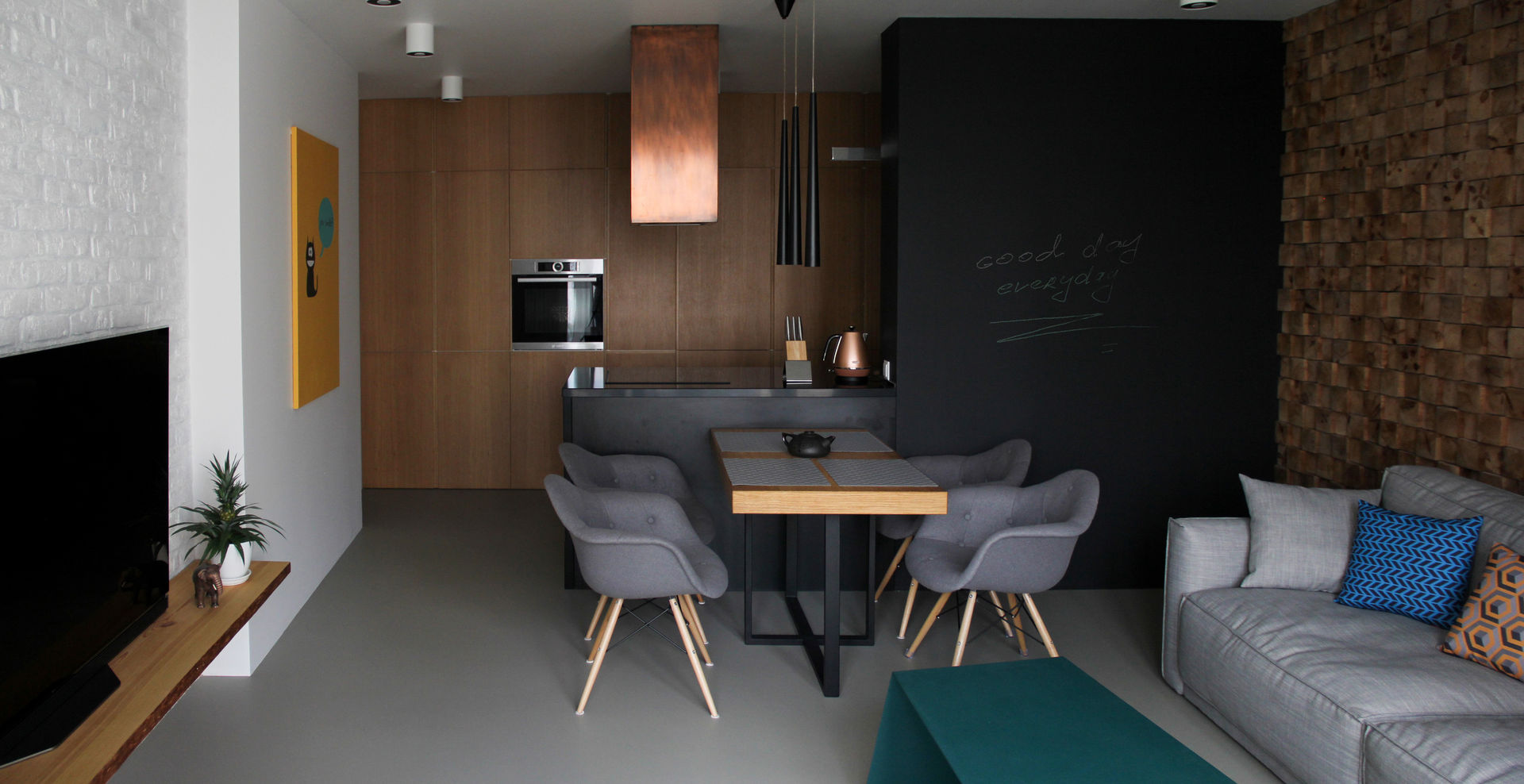 FLAT APARTMENT, Grynevich Architects Grynevich Architects Living room