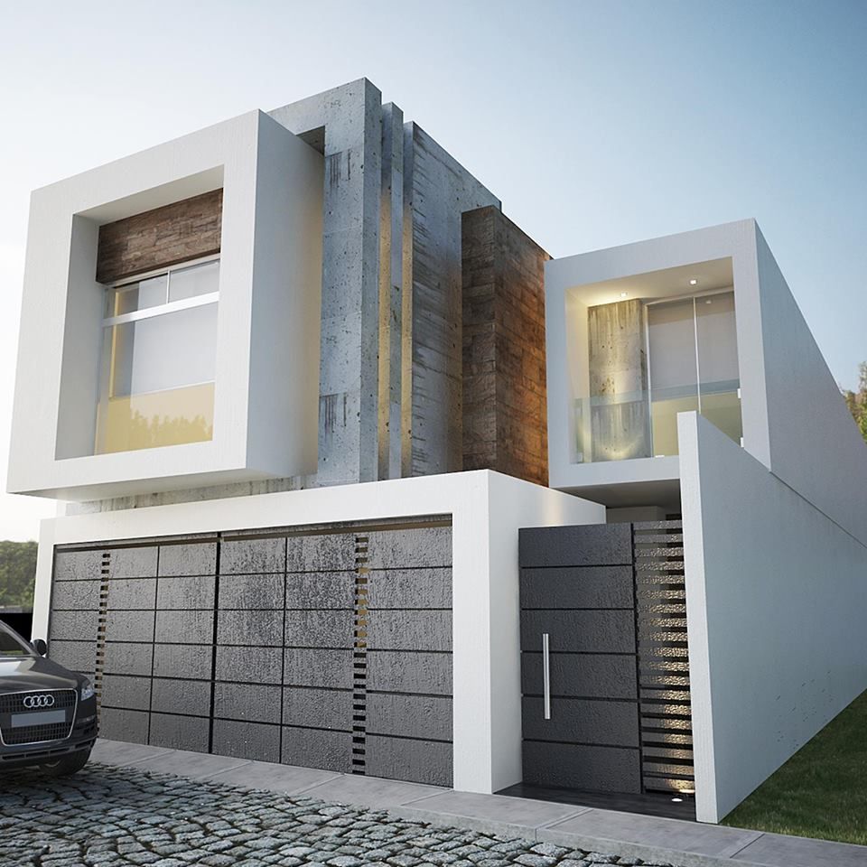 FACHADA PRINCIPAL 9.15 arquitectos Casas de estilo minimalista