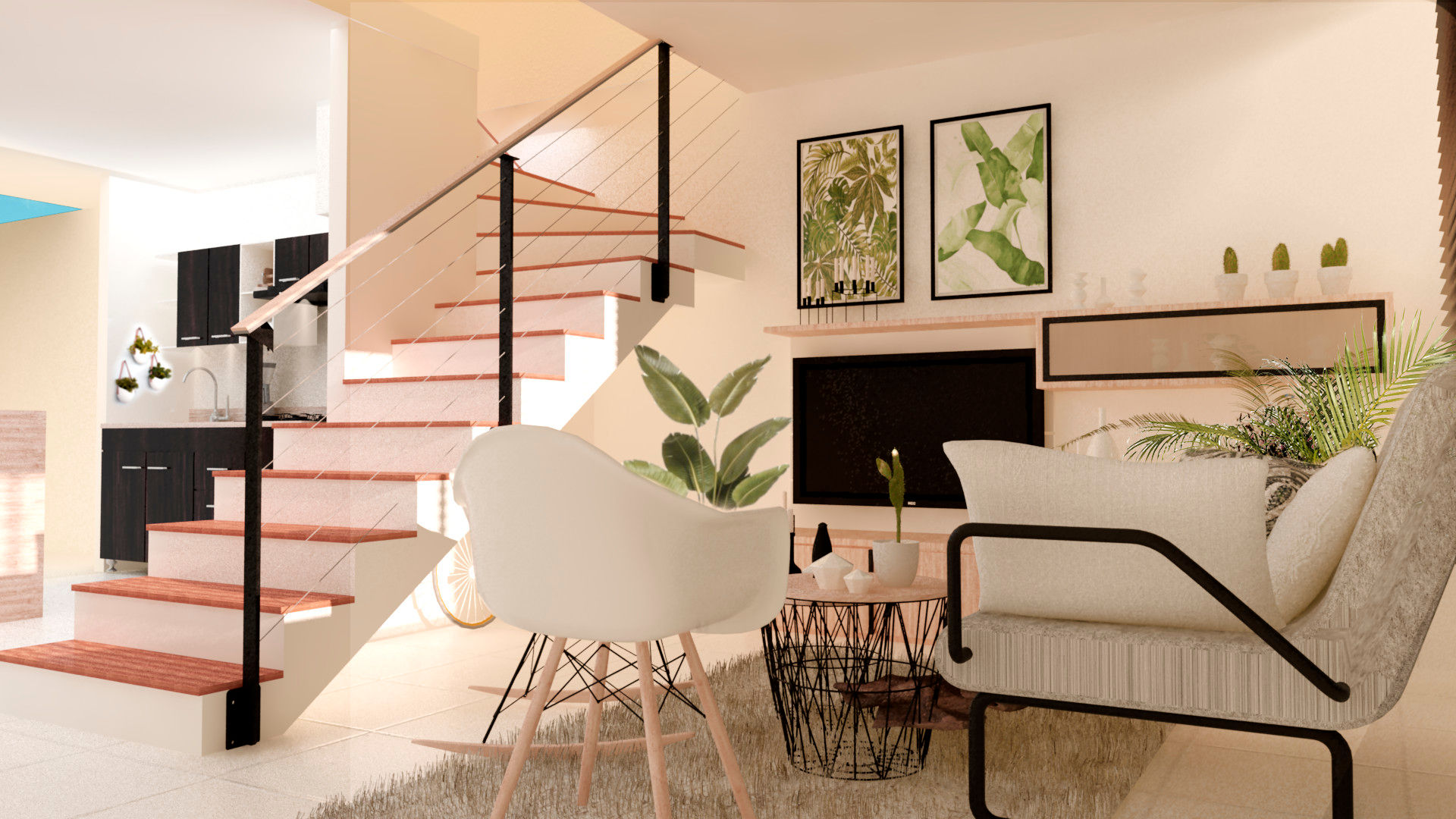 Proyecto Residencial Albores , Polygon Arquitectura Polygon Arquitectura Modern living room