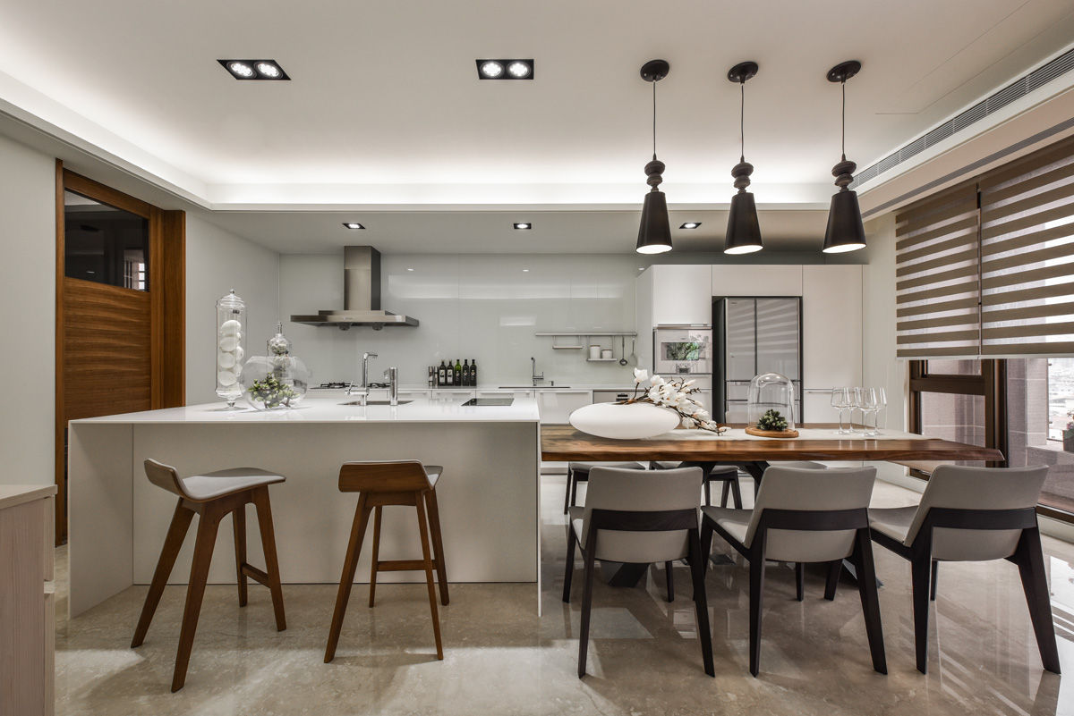 住宅 │ 高雄 德勒斯登 Dresden Lin Residence, 匯羽設計 / Hui-yu Interior design 匯羽設計 / Hui-yu Interior design Cocinas modernas