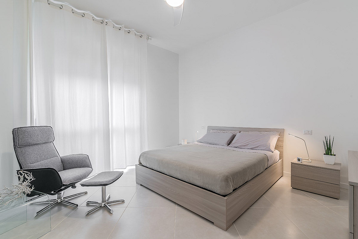 Ristrutturazione appartamento Calcara di Valsamoggia, Bologna, Facile Ristrutturare Facile Ristrutturare Minimalistische slaapkamers