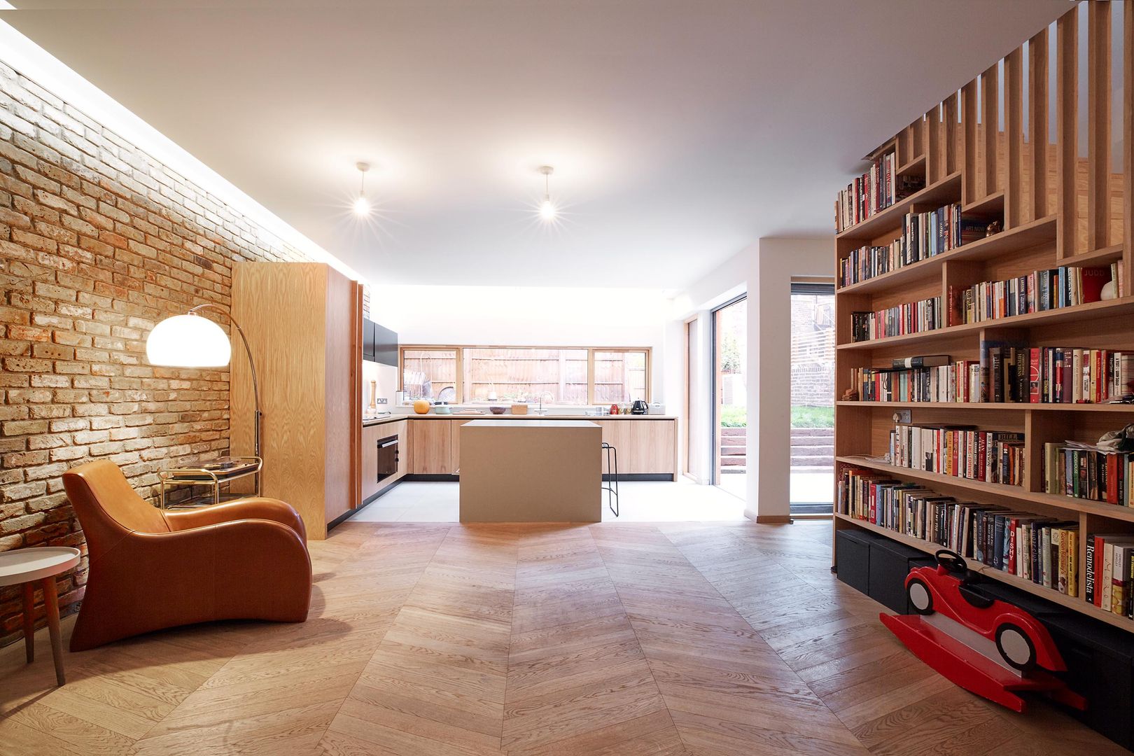 Private Residence - Scoble Place, London Designcubed Cocinas de estilo moderno lounge,kitchen